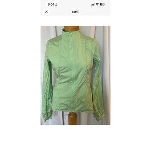 Lululemon Laser Speed Jacket Women’s 6 Citra Lime Wind Water Resistant